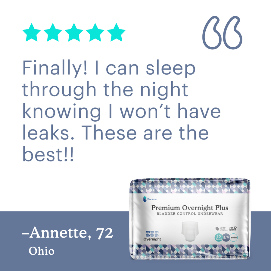 Because Premium Overnight Plus Underwear for Women