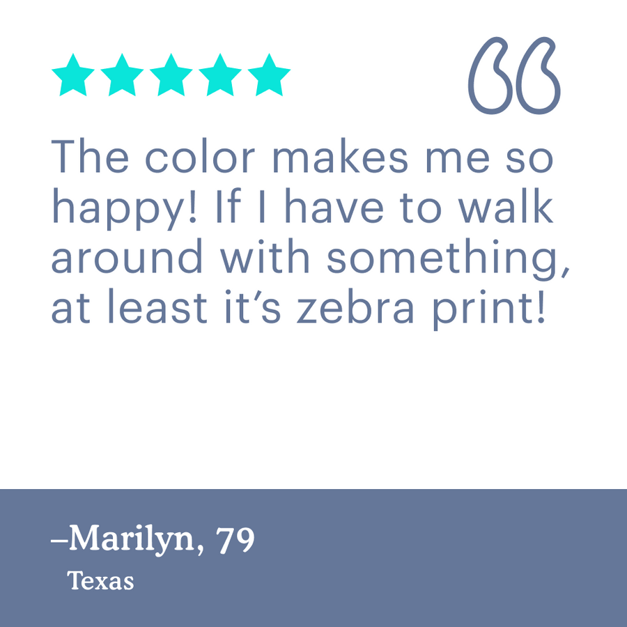 Pink Zebra Aluminum Folding Rollator Walker